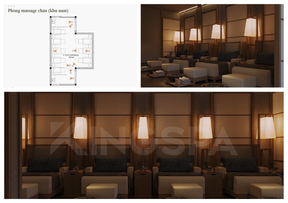 Phòng massage chân Vườn Vua Onsen Spa