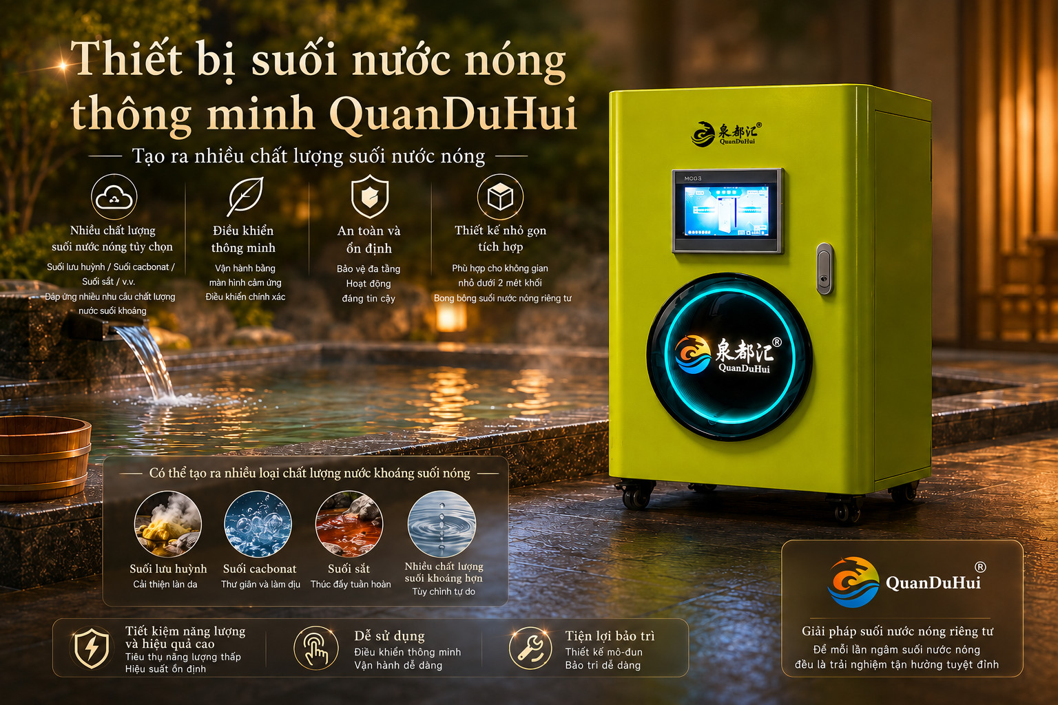 Máy Pha Khoáng MQDH-BS02 - 3KW: Giải Pháp Onsen Nhân Tạo Chuyên nghiệp